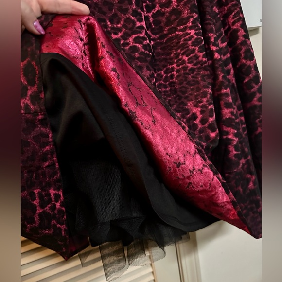 Betsy Johnson mini Babydoll Dress Pink Leopard - Picture 8 of 12